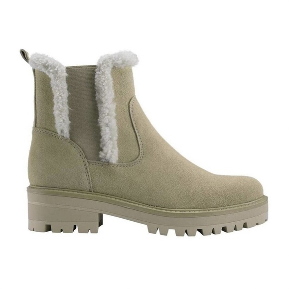 Marc Fisher Women's Size 5 Ink Leather Slip On Lugged Sole Chelsea Boots Shoe - Picture 2 of 3